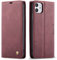 QLTYPRI Hülle für iPhone 11, Vintage Dünne Handyhülle mit Kartenfach Geld Slot Ständer PU Ledertasche TPU Bumper Wallet Case Flip Schutzhülle Kompatibel mit iPhone 11 - Rot