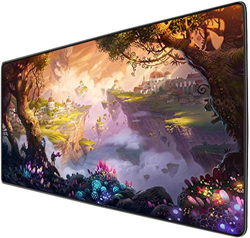 Alfombrilla de ratón CustoMade Extended Gaming con Bordes cosidos, Alfombrilla Grande Grande XXL (31.5x15.75 in), Resistente al Agua, Base Antideslizante, para Trabajo y Juegos, Oficina y hogar