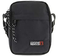 Coronel Tapiocca Bolso para Hombre Bolso Bandolera Urban Casual con Solapa Bolsillos y Cremallera Denim 17.5x22x5.5 cm Negro