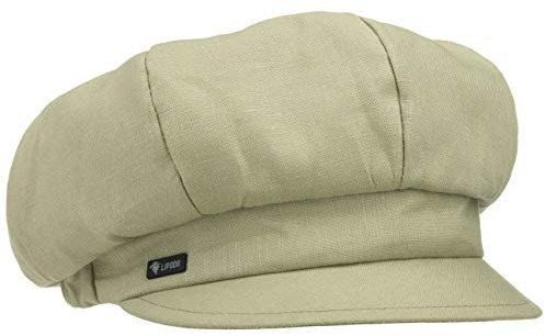 Lipodo Classic Ballonmütze Damen - Made in Italy - aus Leinen und Baumwolle - Damencap mit elastischem Gummizug - One Size (ca. 54-61 cm) Newsboy-Mütze Frühjahr/Sommer helloliv One Size