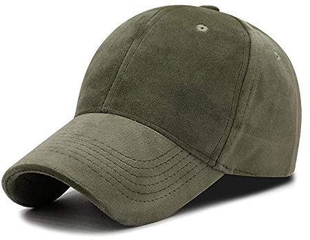 Herren Kappe Cap Massive Samt Baseball Cap Caps Herren Snapback Hüte Mode Verstellbare Knochen Frauen Outdoor Sport Golf Hut 56Cm Bis 60Cm ArmyGreen