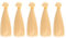 EXCEART 5 Stücke DIY Puppenperücke glattes Haar Perücke Handarbeit Doll Haarverlängerung Puppenzubehör Mädchen Handwerk DIY Basteln Mini Puppen Perücke 15 cm Weizen