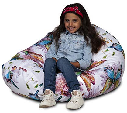 Ecopuf Modern Sitzsack L aus Polyester mit Abnehmbaren Bezug - Outdoor und Indoor Bean-Bag, 70x110cm