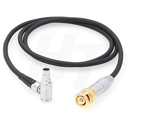 HangTon Timecode Eingangskabel für RED V-RAPTOR 8K KOMODO 6K Kamera BNC auf rechtwinklig, EXT 9 Pin