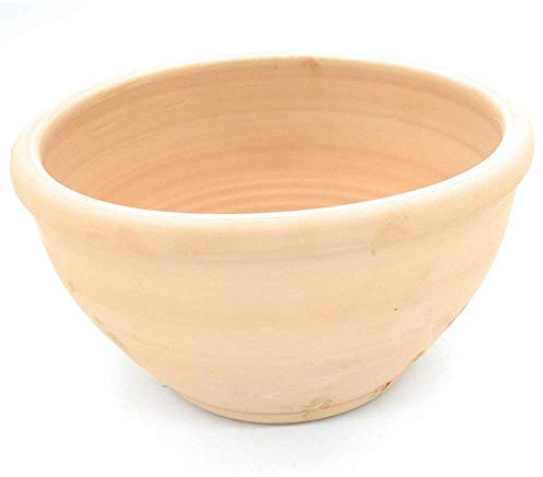 Maceta de barro NATURAL barreño exterior e interior 23 x 12 cm alto