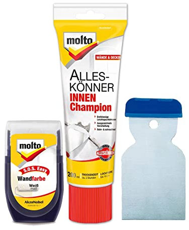 UNIVERSAL REPARATUR-Set Alleskönner für Löcher Risse Schäden in Wand/Decke/Holz innen weiß