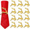 LATERN 12 Stück Weihnachten Rentier Servietten Ringes, 6CM Gold Hirsch Serviettenhalter Rentier Serviettenschnalle für Weihnachten Mittagessen Thanksgiving Party Urlaub Hochzeit Tischdekoration