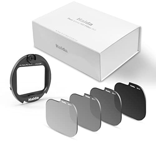 Haida ND-Filter-Set für hintere Linse – ND8 ND16 ND64 ND1000 Neutraldichtefilter-Set mit Adapterring für Sony FE 12-24 mm F2,8 GM Objektiv