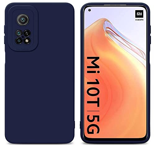 Cadorabo Hülle kompatibel mit Xiaomi Mi 10T Mi 10T PRO Schutzhülle TPU Silikon Case Liquid Design mit Kameraschutz Slim Kratzfest Gummi mit Rundumschutz Case Hülle für Xiaomi Mi 10T Mi 10T PRO in Blau