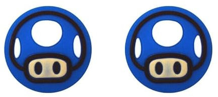Lot de 2 coques en silicone souple pour manette Nintendo Switch Joy-Con Motif Mario Toad Bleu PARTS4U®