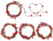 Saktopdeco Red Pip Beerengirlande Künstlicher roter Beerenkranz Stechpalme Beeren Stamens Kerzenringe für Weihnachten Ornament Blumenhandwerk Dekoration