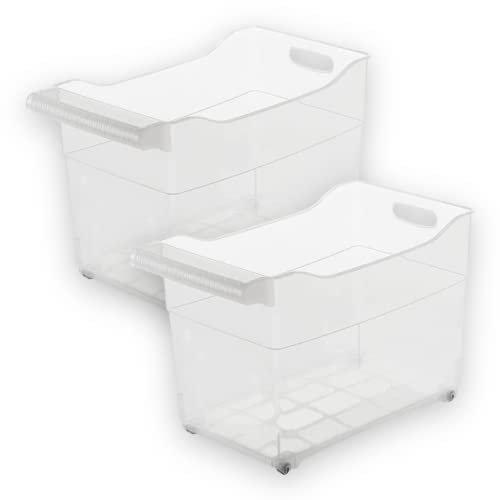 TIENDA EURASIA - Organizador de Cocina - Pack 2 Carros de Almacenaje con Ruedas - Ideal para Organizar la Cocina - Especial para Productos de Limpieza (XXL)