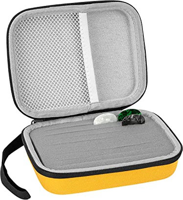 Gitarrenplektren-Halter, kompatibel mit Fender Dunlop D'Addario Dunlop Musikinstrument-Gitarrenzubehör, Plektren in allen Größen, nur Tasche, Gelb