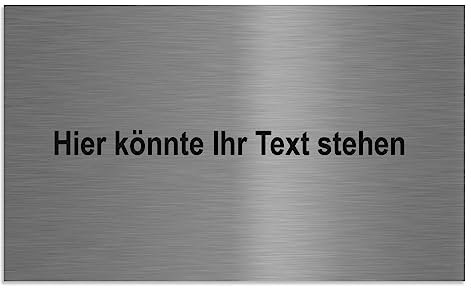 Jung Edelstahl Design Türschilder - Namensschilder V2A - Inkl. Gravur - Hinweisschilder Anthrazit oder Weiß Wählbar (200x120 mm)