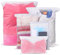 24 Pcs Reusable Ziplock Bags,Travel Clothes Storage Bags,Plastic Hospital Bag Organiser Pouches,Essentials Frosted Resealable Waterproof Luggage Bags for Clothes,Maternity,Shoes, Cosmetics,5 Sizes