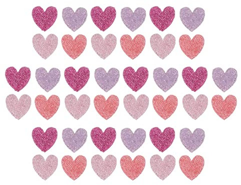 Tomotato 40 Stück Herz Strass Flicken, Kleidung Reparatur Dekoration Strass Flicken, Glänzende Aufnäher zum Aufbügeln für DIY Handwerk, Kleidung, Tasche, Hosen, Hochzeits Dekoration