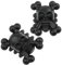 wolfman Bogenschießen Compound Bogen Gliedmaßen Stabilisator Gummi Dämpfer Schalldämpfer Outdoor-Jagd-Zubehör für Compound Bogen (1 Paar) (Schwarz)