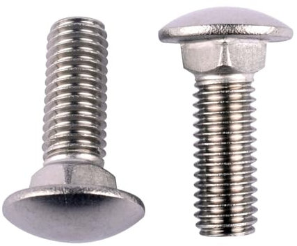 KOSJETHAS Viti per bulloni a testa tonda da 3/8-16 x 1-3/4, collo quadrato a testa tonda, acciaio inossidabile 304 18-8, filettatura completamente grezza UNC, quantità 8 pezzi