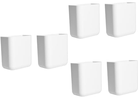 Zerodeko 6 Stk Aufbewahrungsbox Für Die Wand To-go-behälter Aus Fernbedienungshalter Mini-aufbewahrungskörbe Desktop-organizer Weiß Kleiner Artikel Abs