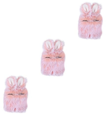 OSALADI 3 Piezas Estuche para Auriculares con Orejas de Conejo Felpa Cubierta de Auriculares inalámbricos Tapones para los oídos Caja de Auriculares Hermosa Funda Protectora Lujo Soporte