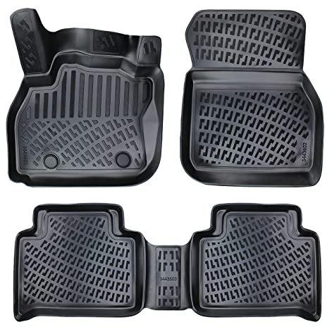 fussmattenprofi.com 3D Gummimatten Kompatibel mit Renault ZOE Elektro Baujahr ab 2012 | Extra Hoher 5cm Rand Allwetter Auto Fussmatten Set I TPE Geruchlos rutschfest Fußmatten Zubehör