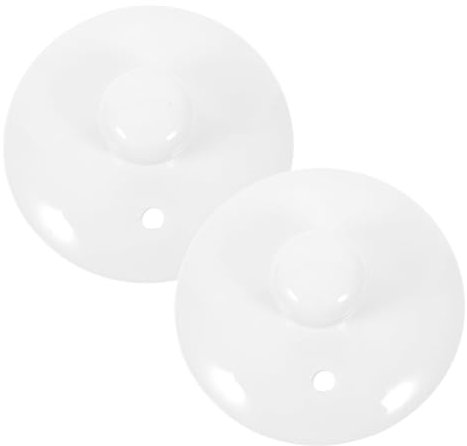 2pcs Ceramic Teapot Lid Replacement White Ceramic Tea Cup Covers for Optimal Brewing Prevent Liquid Leakage Smooth Edges Design for Kitchen Tea Kettle Accessories