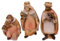 Fritz Cox Krippenfiguren aus Holz 3 Heiligen Könige aus Eschenholz | Münsterlandkrippe | handgeschnitzt und handbemalt | Melchior Kaspar Balthasar | hochwertige Handwerkskunst aus der EU | 15cm (Set)