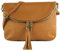 modamoda de T07L / T139L Damen Leder kleine Umhängetasche 2 Modelle handmade in Italy, Farbe:Camel