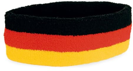 Stirnband Deutschland Fan schwarz rot gelb Schweißband Fanartikel EM WM Fußball
