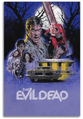 LISHDUNS Filmposter The Evil Dead für Schlafzimmer, Wohnzimmer, Wanddekoration, Poster, Ästhetik, Art-Deco, 60 x 90 cm, ungerahmter Stil