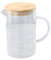 Dokeno 1000ML Misurino Graduato Vetro con Coperchio, Becher Graduato in Vetro Borosilicato con Manico, Tazza Graduata Vetro con Scala Graduata per Succhi, Latte e Prodotti da Forno