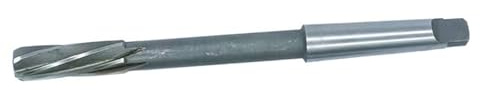 KIRANDY HSS-Maschinenreibahle mit geradem/kegeligem Schaft und Spiralnuten, 4–44 mm Durchmesser, hochpräzise Reibahle aus weißem Stahl H7(26mm-H7 No. 3 Taper handle)