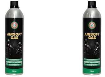 BALLISTOL 25144 Airsoft-Waffen-Gas 750ml Kartusche – Maximale Power - Geruchsfrei mit Schmierwirkung – Made in Germany (Packung mit 2)