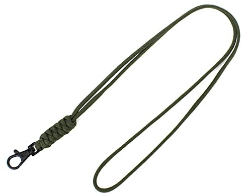 RPFROP Fallschirmseil-Halskette, Schlüsselanhänger, 150 kg, strapazierfähig, geflochtenes Paracord-Schlüsselband für Männer und Frauen, Outdoor-Survival