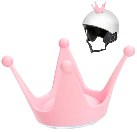 Garneck Deko Krone Für Skihelm Und Motorradhelm – Mini Krone Mit Saugnapf in Hellrosa - Ideal Zur Individuellen Gestaltung - Einfach Zu Befestigen Perfekte Geschenkidee Für Freunde Und