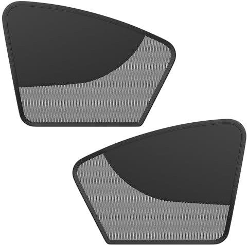 Autofenster Sonnenschutz 2 Stück, Magnetische Auto-Seitenscheiben-Sonnenblenden mit Halbschatten, Seitenfenster Meshmaterial Auto Blocks Hitze und UV-Strahlen Blendung