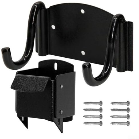 Zilimontt Schubkarren-Halterung, robuster Aufbewahrungshaken für die meisten Schubkarren-Designs, mit federbelastetem Heberiegel, Sicherheitsverschluss