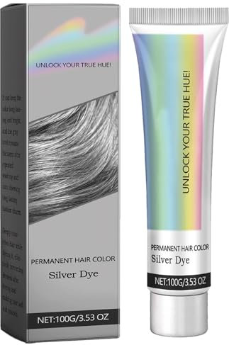 Temporäre Silber Grau Haar Wachs,Unisex Farbiges Bunter Haarwachs für Männer und Frauen,Temporäre Haarfarbe Wachs Natürliche Pomade,Einfach und bequem,einfach zu bedienen,100g