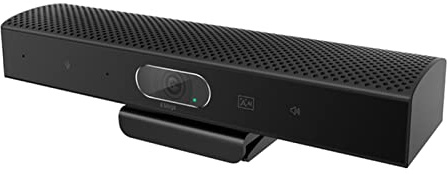 SHENGXINA Webcam 2K USB Webcam 3-in-1 HD Video Conference Camera with Microphone and Speaker AI Face Tracking Auto 360° Voice Pickup