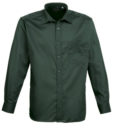 Premier Mens Poplin Long-Sleeved Formal Shirt (18.5) (Bottle)