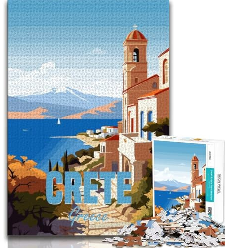 Kreta, Griechenland, Puzzle für Erwachsene, 1000 Teile, Denksportspiel, Wanddekoration, einzigartige Geburtstags, 38x26cm