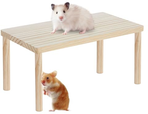 Hamster Plattform, Hamsterplattform Kletterspielzeug 35X18X17cm | Hamster Zubehör, Hamsters-Spielplattform Aus Holz Für Meerschweinchen, Chinchillas, Hamsters