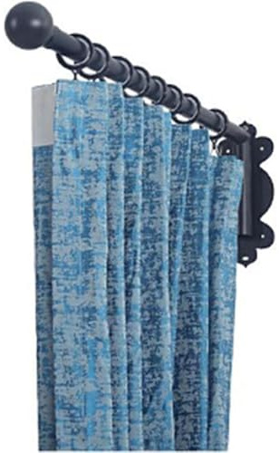 Tringle à Rideau Pivotante pour Porte D'entrée sans Perçage,Tringle Porte Pivotante,Tringles à Rideaux à Bras Oscillant pour Panneaux Latéraux(Size:120cm,Color:Noir)