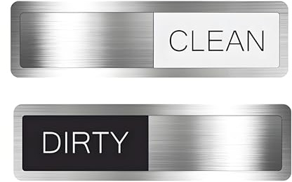 Clean/Dirty Dishwasher Magnet Sign, Sliding Dishwasher Clean Dirty Indicator, Magnetic Dishwasher Sign for Kitchen Reminder, Clear Readable Font Kitchen Gadget