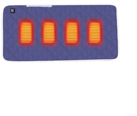 Beheiztes Sitzkissen, intelligent, wiederaufladbar, 5 V, beheiztes Sitzkissen, Outdoor-Heizkissen, 3-Gang-Anpassung, für Auto, Bürostuhl, Marineblau, 45 x 90 cm