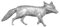 AP24 Krawattennadel aus Zinn, Füchsin, Jagd, Brosche, Hartzinn