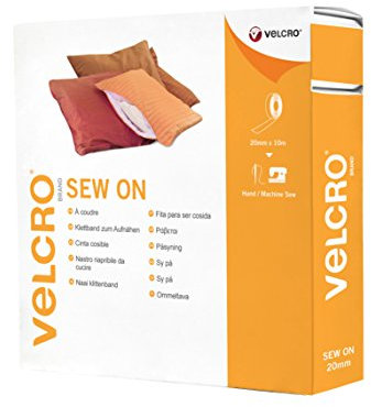 VELCRO Brand Klettband zum Aufnähen - 20mm x 10 m Rolle - Schwarz
