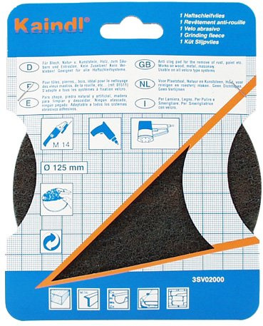 Haft-Schleifvlies Ø125 mm Vlies-Schleifscheibe | für FlexoPlan, für Gummiteller, für FlexoFix, Rostentfernung, Metall- und Steinbearbeitung
