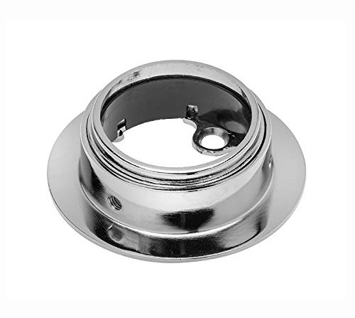 Chrome 50mm Round Tube Pipe Clamp Holder for Hanging Garment Rail Pipe - Bottom Support
