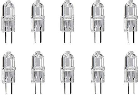 LISSEK 10 x Halogen Stiftsockellampe Kapsel Lampe G4 5W Watt 12V Leuchtmittel
